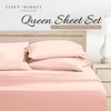 image:imageLinen Market DoubleBrushed Microfiber Queen Sheet Set 4 Piece  OekoTEX Certified Ultra Soft amp WrinkleFree  16 Deep Pocket Sheets  Easy Care Queen Size  IvoryBlush