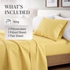 image:imageLinen Market DoubleBrushed Microfiber Queen Sheet Set 4 Piece  OekoTEX Certified Ultra Soft amp WrinkleFree  16 Deep Pocket Sheets  Easy Care Queen Size  IvoryHoneycomb Yellow