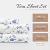 image:imageLinen Market DoubleBrushed Microfiber Queen Sheet Set 4 Piece  OekoTEX Certified Ultra Soft amp WrinkleFree  16 Deep Pocket Sheets  Easy Care Queen Size  IvoryBlossoms Light Blue