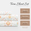 image:imageLinen Market DoubleBrushed Microfiber Queen Sheet Set 4 Piece  OekoTEX Certified Ultra Soft amp WrinkleFree  16 Deep Pocket Sheets  Easy Care Queen Size  IvoryAztec Dreams Coral