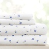 image:imageLinen Market DoubleBrushed Microfiber Queen Sheet Set 4 Piece  OekoTEX Certified Ultra Soft amp WrinkleFree  16 Deep Pocket Sheets  Easy Care Queen Size  IvorySoft Floral Light Blue