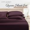 image:imageLinen Market DoubleBrushed Microfiber Queen Sheet Set 4 Piece  OekoTEX Certified Ultra Soft amp WrinkleFree  16 Deep Pocket Sheets  Easy Care Queen Size  IvoryPurple