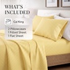 image:imageLinen Market DoubleBrushed Microfiber Queen Sheet Set 4 Piece  OekoTEX Certified Ultra Soft amp WrinkleFree  16 Deep Pocket Sheets  Easy Care Queen Size  IvoryHoneycomb Yellow