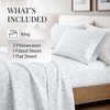 image:imageLinen Market DoubleBrushed Microfiber Queen Sheet Set 4 Piece  OekoTEX Certified Ultra Soft amp WrinkleFree  16 Deep Pocket Sheets  Easy Care Queen Size  IvoryBurst of Vines Light Blue