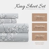 image:imageLinen Market DoubleBrushed Microfiber Queen Sheet Set 4 Piece  OekoTEX Certified Ultra Soft amp WrinkleFree  16 Deep Pocket Sheets  Easy Care Queen Size  IvoryTrellis Vine Light Gray