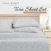 image:imageLinen Market DoubleBrushed Microfiber Queen Sheet Set 4 Piece  OekoTEX Certified Ultra Soft amp WrinkleFree  16 Deep Pocket Sheets  Easy Care Queen Size  IvoryTrellis Vine Light Gray