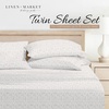 image:imageLinen Market DoubleBrushed Microfiber Queen Sheet Set 4 Piece  OekoTEX Certified Ultra Soft amp WrinkleFree  16 Deep Pocket Sheets  Easy Care Queen Size  IvoryBurst of Vines Gray