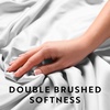 image:imageLinen Market DoubleBrushed Microfiber Queen Sheet Set 4 Piece  OekoTEX Certified Ultra Soft amp WrinkleFree  16 Deep Pocket Sheets  Easy Care Queen Size  IvoryCozy Gray