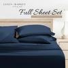 image:imageLinen Market DoubleBrushed Microfiber Queen Sheet Set 4 Piece  OekoTEX Certified Ultra Soft amp WrinkleFree  16 Deep Pocket Sheets  Easy Care Queen Size  IvoryDeep Blue
