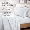 image:imageLinen Market DoubleBrushed Microfiber Queen Sheet Set 4 Piece  OekoTEX Certified Ultra Soft amp WrinkleFree  16 Deep Pocket Sheets  Easy Care Queen Size  IvoryBurst of Vines Light Blue