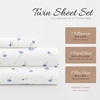 image:imageLinen Market DoubleBrushed Microfiber Queen Sheet Set 4 Piece  OekoTEX Certified Ultra Soft amp WrinkleFree  16 Deep Pocket Sheets  Easy Care Queen Size  IvorySoft Floral Light Blue