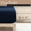 image:imageLinen Market DoubleBrushed Microfiber Queen Sheet Set 4 Piece  OekoTEX Certified Ultra Soft amp WrinkleFree  16 Deep Pocket Sheets  Easy Care Queen Size  IvoryDeep Blue