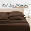 image:imageLinen Market DoubleBrushed Microfiber Queen Sheet Set 4 Piece  OekoTEX Certified Ultra Soft amp WrinkleFree  16 Deep Pocket Sheets  Easy Care Queen Size  IvoryChocolate