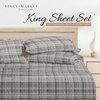 image:imageLinen Market DoubleBrushed Microfiber Queen Sheet Set 4 Piece  OekoTEX Certified Ultra Soft amp WrinkleFree  16 Deep Pocket Sheets  Easy Care Queen Size  IvoryPolkadot Gray