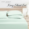 image:imageLinen Market DoubleBrushed Microfiber Queen Sheet Set 4 Piece  OekoTEX Certified Ultra Soft amp WrinkleFree  16 Deep Pocket Sheets  Easy Care Queen Size  IvoryMint