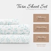 image:imageLinen Market DoubleBrushed Microfiber Queen Sheet Set 4 Piece  OekoTEX Certified Ultra Soft amp WrinkleFree  16 Deep Pocket Sheets  Easy Care Queen Size  IvoryBurst of Vines Light Blue
