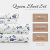 image:imageLinen Market DoubleBrushed Microfiber Queen Sheet Set 4 Piece  OekoTEX Certified Ultra Soft amp WrinkleFree  16 Deep Pocket Sheets  Easy Care Queen Size  IvoryBlossoms Light Blue