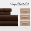 image:imageLinen Market DoubleBrushed Microfiber Queen Sheet Set 4 Piece  OekoTEX Certified Ultra Soft amp WrinkleFree  16 Deep Pocket Sheets  Easy Care Queen Size  IvoryChocolate