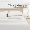 image:imageLinen Market DoubleBrushed Microfiber Queen Sheet Set 4 Piece  OekoTEX Certified Ultra Soft amp WrinkleFree  16 Deep Pocket Sheets  Easy Care Queen Size  IvoryBeaded Arrows Light Gray