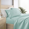image:imageLinen Market DoubleBrushed Microfiber Queen Sheet Set 4 Piece  OekoTEX Certified Ultra Soft amp WrinkleFree  16 Deep Pocket Sheets  Easy Care Queen Size  IvoryAqua