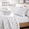 image:imageLinen Market DoubleBrushed Microfiber Queen Sheet Set 4 Piece  OekoTEX Certified Ultra Soft amp WrinkleFree  16 Deep Pocket Sheets  Easy Care Queen Size  IvoryBlossoms Light Blue