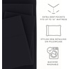 image:imageLinen Market DoubleBrushed Microfiber Queen Sheet Set 4 Piece  OekoTEX Certified Ultra Soft amp WrinkleFree  16 Deep Pocket Sheets  Easy Care Queen Size  IvoryBlack