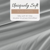 image:imageLinen Market DoubleBrushed Microfiber Queen Sheet Set 4 Piece  OekoTEX Certified Ultra Soft amp WrinkleFree  16 Deep Pocket Sheets  Easy Care Queen Size  IvoryCalm Light Gray