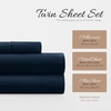image:imageLinen Market DoubleBrushed Microfiber Queen Sheet Set 4 Piece  OekoTEX Certified Ultra Soft amp WrinkleFree  16 Deep Pocket Sheets  Easy Care Queen Size  IvoryDeep Blue