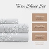 image:imageLinen Market DoubleBrushed Microfiber Queen Sheet Set 4 Piece  OekoTEX Certified Ultra Soft amp WrinkleFree  16 Deep Pocket Sheets  Easy Care Queen Size  IvoryTrellis Vine Light Gray