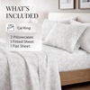 image:imageLinen Market DoubleBrushed Microfiber Queen Sheet Set 4 Piece  OekoTEX Certified Ultra Soft amp WrinkleFree  16 Deep Pocket Sheets  Easy Care Queen Size  IvoryCoarse Paisley Light Gray