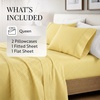 image:imageLinen Market DoubleBrushed Microfiber Queen Sheet Set 4 Piece  OekoTEX Certified Ultra Soft amp WrinkleFree  16 Deep Pocket Sheets  Easy Care Queen Size  IvoryHoneycomb Yellow