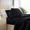 image:imageLinen Market DoubleBrushed Microfiber Queen Sheet Set 4 Piece  OekoTEX Certified Ultra Soft amp WrinkleFree  16 Deep Pocket Sheets  Easy Care Queen Size  IvoryBlack