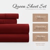 image:imageLinen Market DoubleBrushed Microfiber Queen Sheet Set 4 Piece  OekoTEX Certified Ultra Soft amp WrinkleFree  16 Deep Pocket Sheets  Easy Care Queen Size  IvoryBurgundy