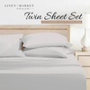 image:imageLinen Market DoubleBrushed Microfiber Queen Sheet Set 4 Piece  OekoTEX Certified Ultra Soft amp WrinkleFree  16 Deep Pocket Sheets  Easy Care Queen Size  IvoryHoneycomb Light Gray