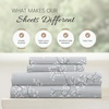 image:imageLinen Market DoubleBrushed Microfiber Queen Sheet Set 4 Piece  OekoTEX Certified Ultra Soft amp WrinkleFree  16 Deep Pocket Sheets  Easy Care Queen Size  IvoryTrellis Vine Light Gray