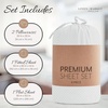 image:imageLinen Market DoubleBrushed Microfiber Queen Sheet Set 4 Piece  OekoTEX Certified Ultra Soft amp WrinkleFree  16 Deep Pocket Sheets  Easy Care Queen Size  IvoryStippled Light Gray