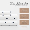 image:imageLinen Market DoubleBrushed Microfiber Queen Sheet Set 4 Piece  OekoTEX Certified Ultra Soft amp WrinkleFree  16 Deep Pocket Sheets  Easy Care Queen Size  IvorySoft Dots Navy