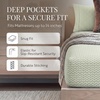 image:imageLinen Market DoubleBrushed Microfiber Queen Sheet Set 4 Piece  OekoTEX Certified Ultra Soft amp WrinkleFree  16 Deep Pocket Sheets  Easy Care Queen Size  IvoryPuffed Chevron Sage