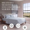 image:imageLinen Market DoubleBrushed Microfiber Queen Sheet Set 4 Piece  OekoTEX Certified Ultra Soft amp WrinkleFree  16 Deep Pocket Sheets  Easy Care Queen Size  IvoryBurst of Vines Navy