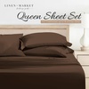 image:imageLinen Market DoubleBrushed Microfiber Queen Sheet Set 4 Piece  OekoTEX Certified Ultra Soft amp WrinkleFree  16 Deep Pocket Sheets  Easy Care Queen Size  IvoryChocolate