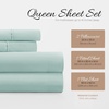 image:imageLinen Market DoubleBrushed Microfiber Queen Sheet Set 4 Piece  OekoTEX Certified Ultra Soft amp WrinkleFree  16 Deep Pocket Sheets  Easy Care Queen Size  IvoryAqua