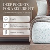 image:imageLinen Market DoubleBrushed Microfiber Queen Sheet Set 4 Piece  OekoTEX Certified Ultra Soft amp WrinkleFree  16 Deep Pocket Sheets  Easy Care Queen Size  IvoryBurst of Vines Light Blue