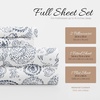 image:imageLinen Market DoubleBrushed Microfiber Queen Sheet Set 4 Piece  OekoTEX Certified Ultra Soft amp WrinkleFree  16 Deep Pocket Sheets  Easy Care Queen Size  IvoryCoarse Paisley Navy