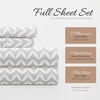image:imageLinen Market DoubleBrushed Microfiber Queen Sheet Set 4 Piece  OekoTEX Certified Ultra Soft amp WrinkleFree  16 Deep Pocket Sheets  Easy Care Queen Size  IvoryPuffed Chevron Light Gray