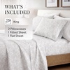 image:imageLinen Market DoubleBrushed Microfiber Queen Sheet Set 4 Piece  OekoTEX Certified Ultra Soft amp WrinkleFree  16 Deep Pocket Sheets  Easy Care Queen Size  IvoryCoarse Paisly Light Gray