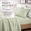 image:imageLinen Market DoubleBrushed Microfiber Queen Sheet Set 4 Piece  OekoTEX Certified Ultra Soft amp WrinkleFree  16 Deep Pocket Sheets  Easy Care Queen Size  IvoryPuffed Chevron Sage