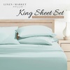 image:imageLinen Market DoubleBrushed Microfiber Queen Sheet Set 4 Piece  OekoTEX Certified Ultra Soft amp WrinkleFree  16 Deep Pocket Sheets  Easy Care Queen Size  IvoryAqua