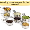 image:imageMeasuring Cups and Spoons Set of 15 Stackable Cups Long Handle with Leveler Fits Narrow Jars 304 Premium Stainless Steel Kitchen Gadgets for Liquid amp Dry Ingredients Cooking Baking7 Piece Set