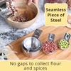 image:imageMeasuring Cups and Spoons Set of 15 Stackable Cups Long Handle with Leveler Fits Narrow Jars 304 Premium Stainless Steel Kitchen Gadgets for Liquid amp Dry Ingredients Cooking Baking15 Piece Set