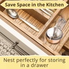 image:imageMeasuring Cups and Spoons Set of 15 Stackable Cups Long Handle with Leveler Fits Narrow Jars 304 Premium Stainless Steel Kitchen Gadgets for Liquid amp Dry Ingredients Cooking Baking12 Piece Set